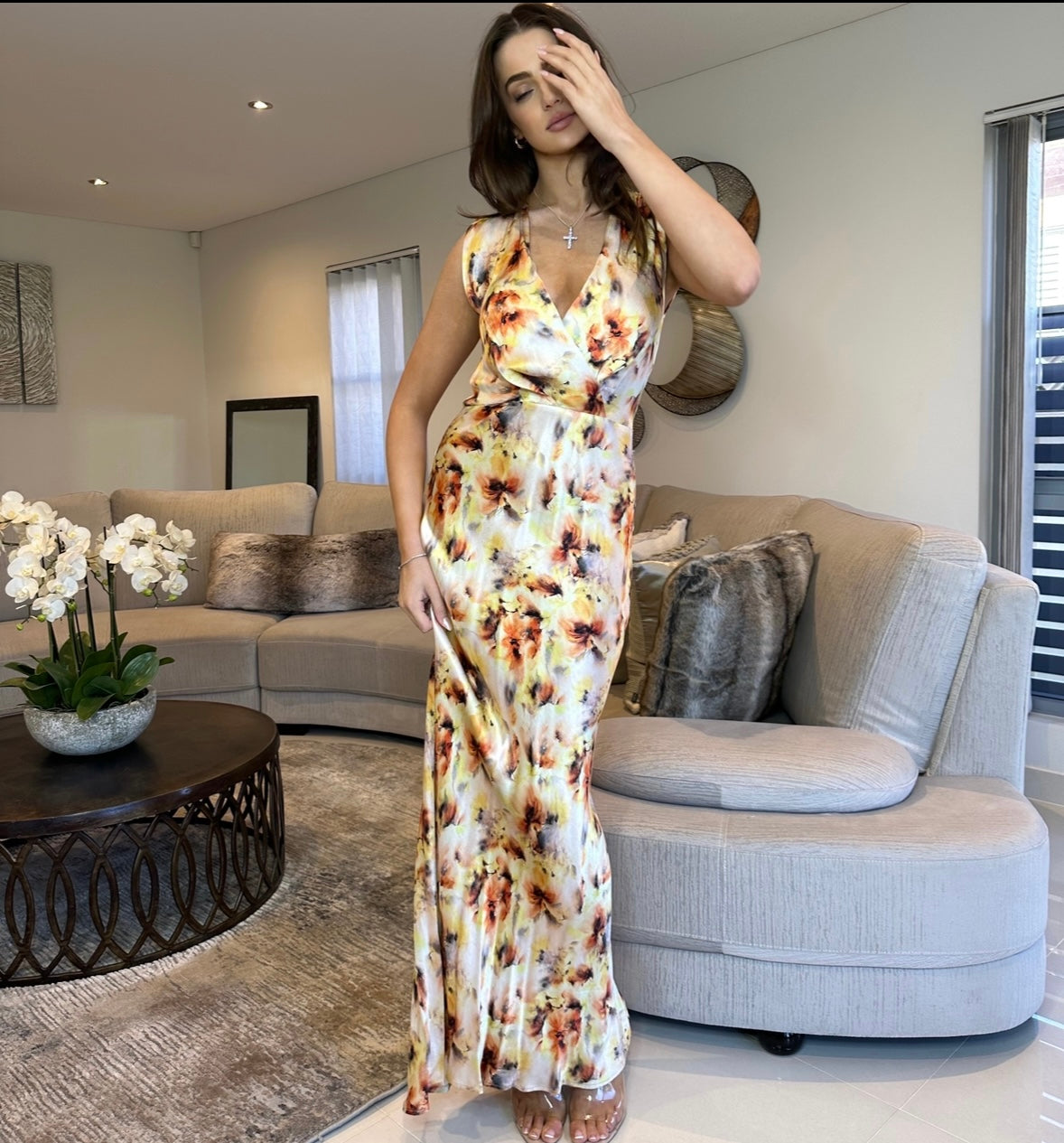 Bec & Bridge Sunset Floral Wrap Maxi