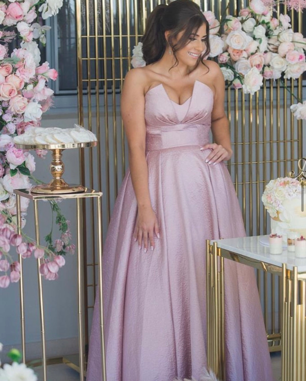 Integrity Boutique Strapless Pink Ball Gown