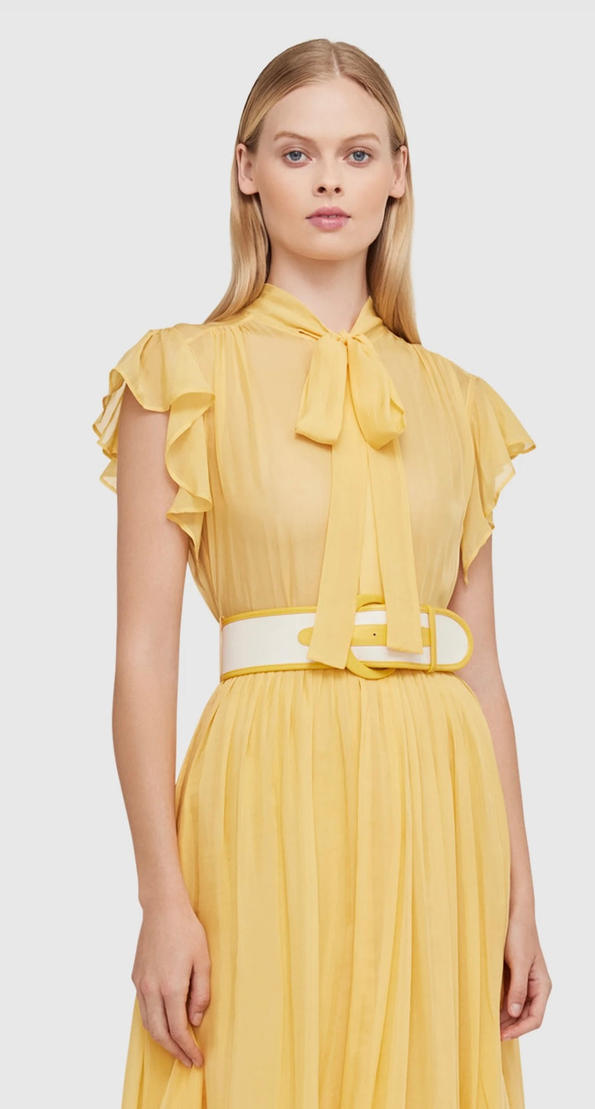 Leo Lin Pavilion Flutter Sleeve Dress