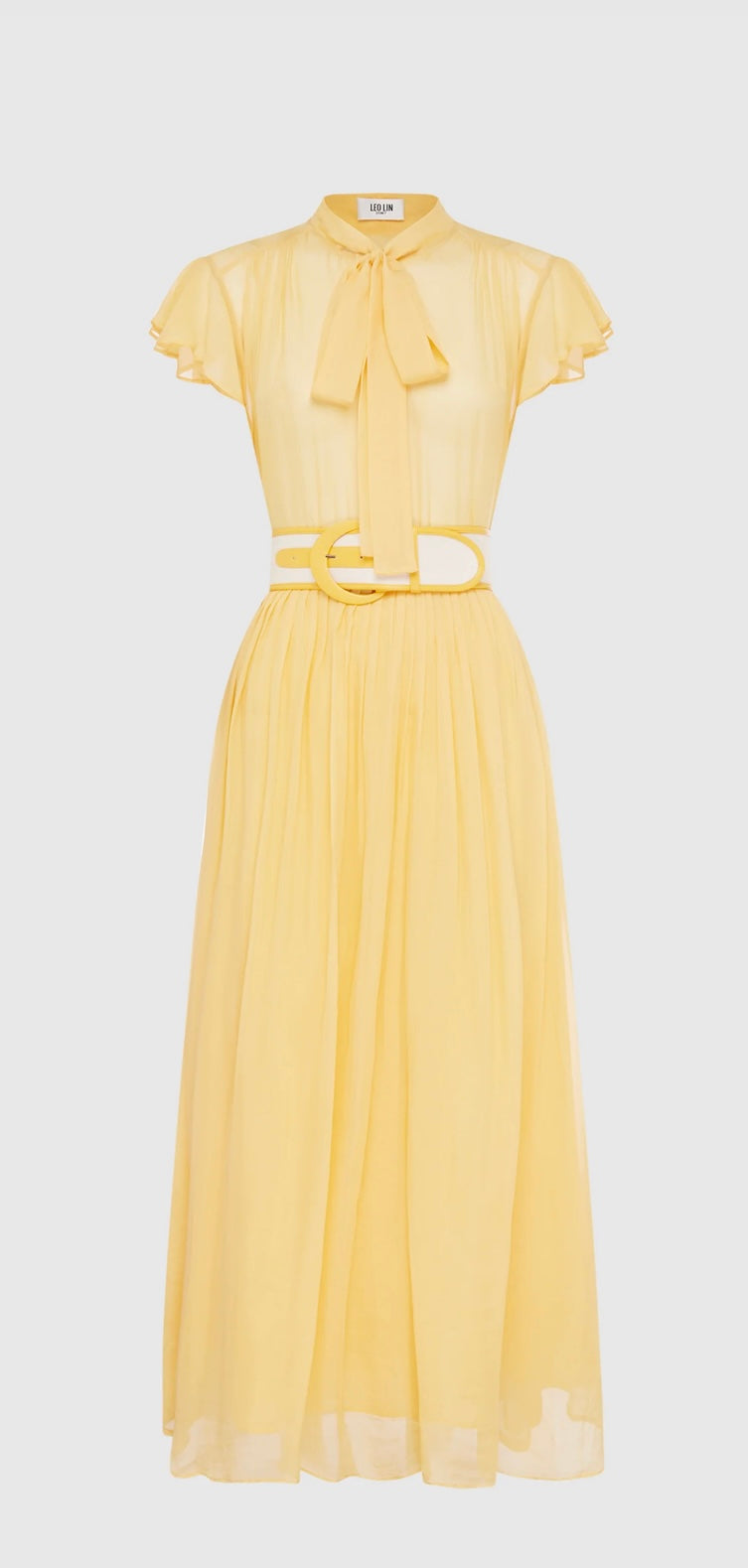 Leo Lin Pavilion Flutter Sleeve Dress