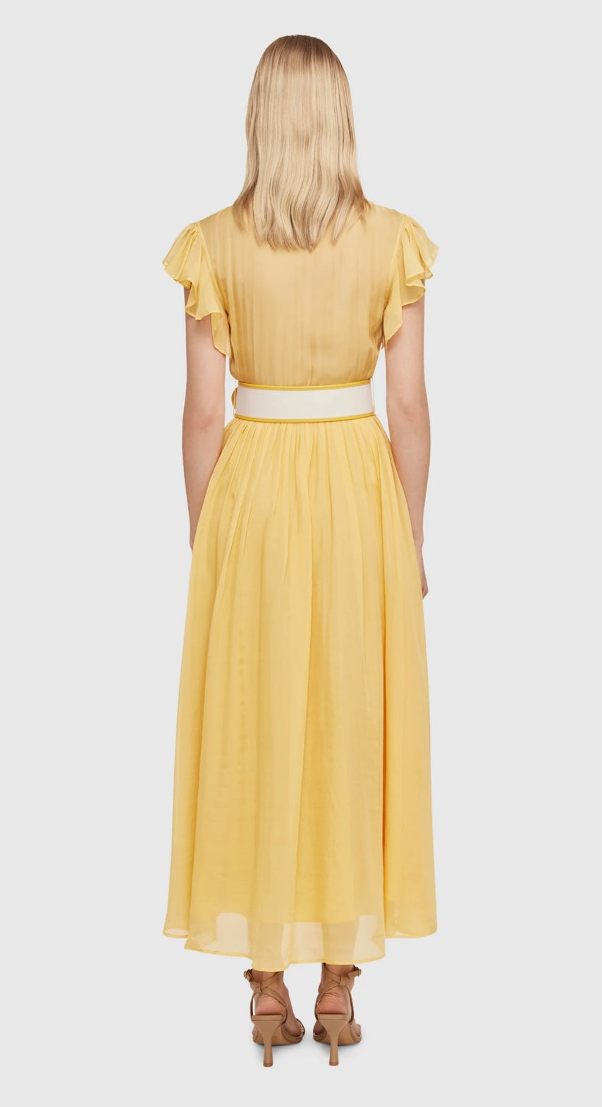 Leo Lin Pavilion Flutter Sleeve Dress