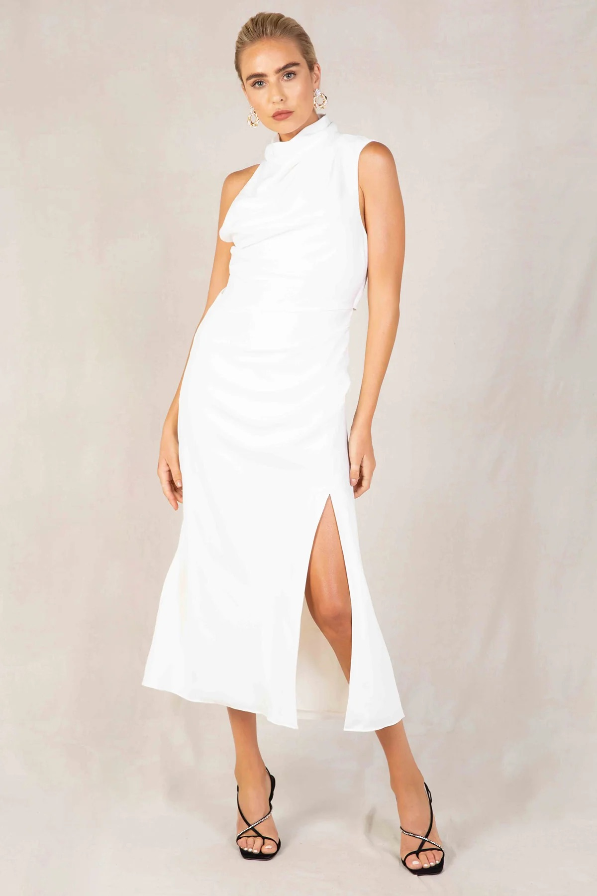 Misha Robbia Satin Midi Dress